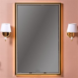 ARMADIART Зеркало MONACO  с подсветкой 70*110CM глянец капучино + золото - фото 153899