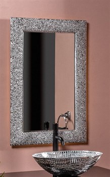 ARMADIART Зеркало AURA 60*90 серебро, с подсветкой - фото 154063