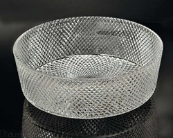 ARMADIART Раковина чаша круглая хрустальная серебро 39*12см - фото 154159