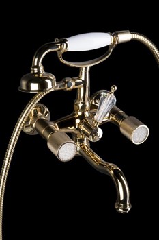 BOHEME Смеситель для ванны(душ.ком) ROYAL CRYSTAL, золото, переключатель Swarovski_Комплект - фото 154951