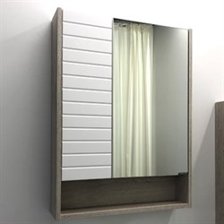 COMFORTY Зеркало-шкаф "Клеон-60" белый/дуб дымчатый - фото 155954