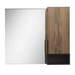 COMFORTY Зеркало-шкаф "Штутгарт-90" дуб тёмно-коричневый - фото 157520