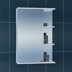 SANTA Зеркальный шкаф СаНта Ника 50 без подсветки, левый 101084 - фото 158477