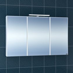 SANTA Зеркальный шкаф СаНта Стандарт 120 113020, цвет белый, с подсветкой - фото 158755