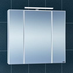 SANTA Зеркальный шкаф СаНта Стандарт 80 113011, цвет белый, с подсветкой - фото 158771