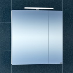 SANTA Зеркальный шкаф СаНта Стандарт 70 113009, цвет белый, с подсветкой - фото 158777