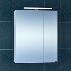 SANTA Зеркальный шкаф СаНта Стандарт 60 113005, цвет белый, с подсветкой - фото 158781