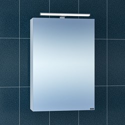 SANTA Зеркальный шкаф СаНта Стандарт 50 113015, цвет белый, с подсветкой - фото 158785