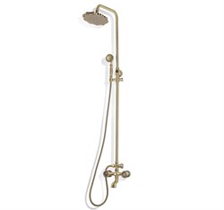 Bronze de Luxe Royal Комплект для ванной и душа двухручковый короткий (10см) излив, "Цветок" (10121F ) - фото 172249