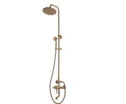 Bronze de Luxe Windsor Комплект для ванной и душа одноручковый короткий (10см) излив, лейка "Цветок" (10120F ) - фото 172322