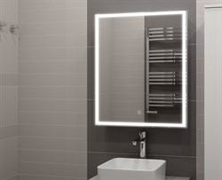 CONTINENT Зеркало-шкаф ALLURE 550х800 белый правый со светодиодной подсветкой - фото 172575