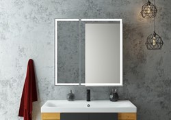 CONTINENT Зеркало-шкаф ALLURE 800х800 белый  со светодиодной подсветкой - фото 172600