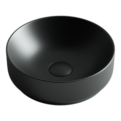CERAMICA NOVA Умывальник чаша накладная круглая (цвет Чёрный Матовый) Element 355*355*125мм - фото 176175