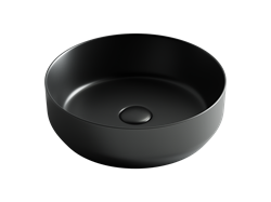 CERAMICA NOVA Умывальник чаша накладная круглая (цвет Чёрный Матовый) Element 390*390*120мм - фото 176335