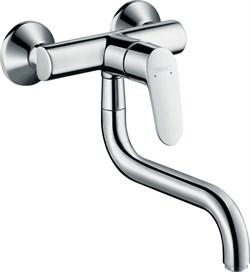 HANSGROHE Смеситель Hansgrohe Focus для кухонной мойки настенный с поворотным изливом 31825000, хром 31825000 - фото 185213