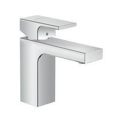 HANSGROHE Смеситель для раковины 100, с металлическим сливным гарнитуром Hansgrohe Vernis Shape 71568000, хром - фото 185902