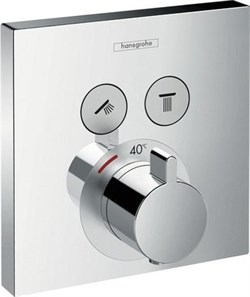 HANSGROHE Термостат с двумя запорными вентилями Hansgrohe ShowerSelect 15763000 - фото 186770