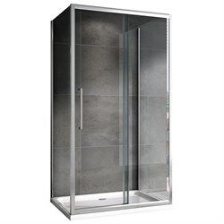 ABBER Душевой уголок  Schwarzer Diamant AG30170H-S90-S90, размер 170x90 см, двери раздвижные, стекло 6 мм AG30170H-S90-S90 - фото 190259
