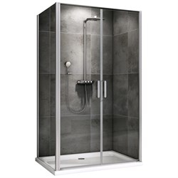 ABBER Душевой уголок  Sonnenstrand AG04100C-S90, размер 100x90 см, двери распашные, стекло 6 мм AG04100C-S90 - фото 190420