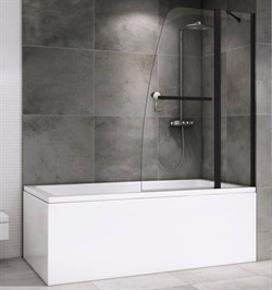 ABBER Шторка на ванну  Ewiges Wasser AG50100B, размер 100 см, двери распашные, стекло 6 мм - фото 190727