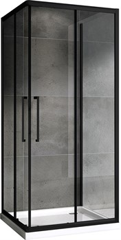 ABBER Душевой уголок  Schwarzer Diamant AG02080BH-S80B, размер 80x80 см, двери раздвижные, стекло 6 мм AG02080BH-S80B - фото 190735