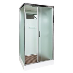 DETO Душевая кабина D129S, размер 120x90 см, профиль глянцевый хром, стекло матовое D129S - фото 195732