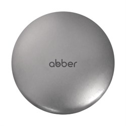 ABBER Накладка на слив для раковины  AC0014MS серебряная матовая, керамика - фото 207251