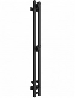 DVEEN Полотенцесушитель вертикальный X plaza neo 160/10 электрический К диммер квадрат, чёрный матовый - фото 208188