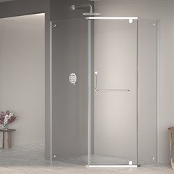 RGW Passage Душевой уголок PA-091, Асимметричный, трапеция, размер 90x120 см, двери распашные 35089192-11 - фото 211871