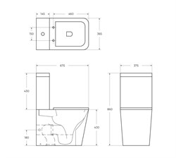 BELBAGNO Ardente-R Чаша унитаза безободкового P-trap, цвет белый BB02093CPR - фото 215477