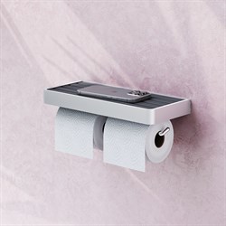 DAMIXA Jupiter Двойной держатель для туалетной бумаги, цвет черный - фото 220135