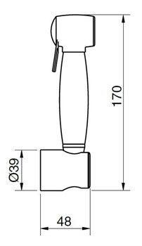 CEZARES Czr Гигиенический душ, цвет бронза ATLANTIS-U-ID-02 - фото 224493