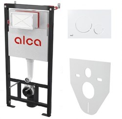 ALCA PLAST Set 4в1 для установки унитаза с панелью смыва белой панель смыва белая - фото 226534
