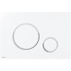 ALCA PLAST Кнопка управления для скрытых систем инсталляции, белый / xром - фото 226579