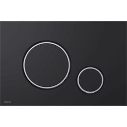 ALCA PLAST Кнопка управления для скрытых систем инсталляции, черный матовый / xром - фото 226587