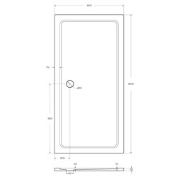 CEZARES Поддон SMC TRAY-M-AH-180/90-35-W прямоугольный, размер 180х90 см, высота 3,5 см, цвет белый TRAY-M-AH-180/90-35-W - фото 227937