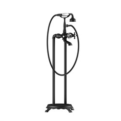 TIMO Nelson Смеситель напольный для ванны и душа (1900/03Y-CR) черный, цвет черный матовый - фото 231003