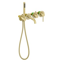 TIMO Saona Смеситель встроенный для ванны с душем (2314/17YSM), цвет золото матовое - фото 231307