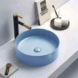 COMFORTY Раковина-чаша круглая диаметр 40 см, цвет голубой - фото 235223