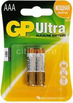 АКВАСТОРОЖ Батарейка GP 24AU тип ААА Ultra Alkaline - фото 237949