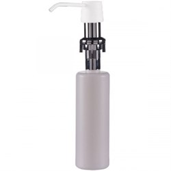 ROSSINKA Дозатор для жидких моющих средств, врезной, цинк-пластик, белый - фото 238128