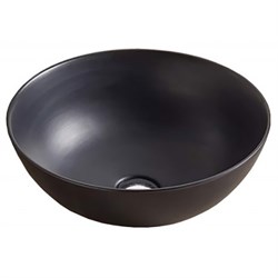 VELVEX Раковина накладная диаметр 40 см, цвет черный - фото 241639