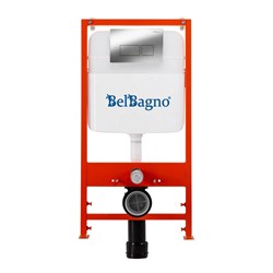 BELBAGNO Комплект 2 в 1 Система инсталляции для унитазов BelBagno BB026 с кнопкой смыва BB041CR - фото 241861