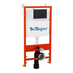 BELBAGNO Комплект 2 в 1 Система инсталляции для унитазов BelBagno BB026 с кнопкой смыва BB084NERO - фото 241874