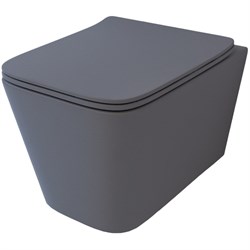 ESBANO Унитаз подвесной с сиденьем микролифт GARTEZ (Matt Grey). размер: 510x345x340. - фото 243170