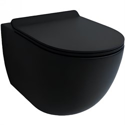 ESBANO Унитаз подвесной с сиденьем микролифт FORTEX (Matt Black). размер: 555х370х370. - фото 243183