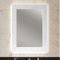 OPADIRIS Луиджи Зеркало с подсветкой 70 см, цвет белый матовый - фото 243712