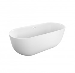 BELBAGNO Ванна акриловая овальная отдельностоящая размер 170x80 см, цвет белый - фото 246372