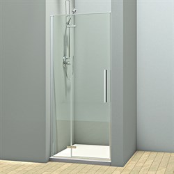VECONI Vianno Душевая дверь распашная профиль - хром / стекло - прозрачное, ширина 80 см - фото 251031