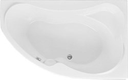AQUANET Capri Ванна акриловая асимметричная встраиваемая / пристенная размер 160x100 см с каркасом R, белый - фото 252054